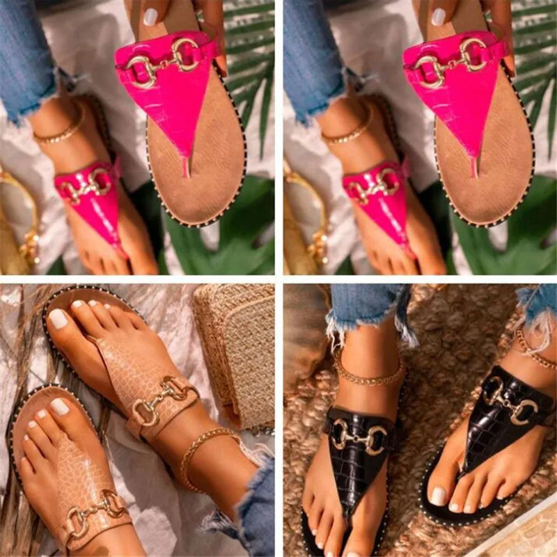 

2021 Summer New Women Shoes Flat Women Sandals Open Toe Outdoor Slippers Beach Causal Comfortable Plus Size 43