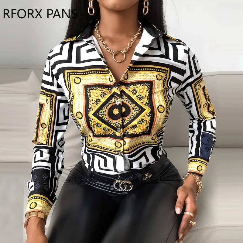 Осень зима теплый шарф с принтом Colorblock (цветовой блок) рубашка на пуговицах для