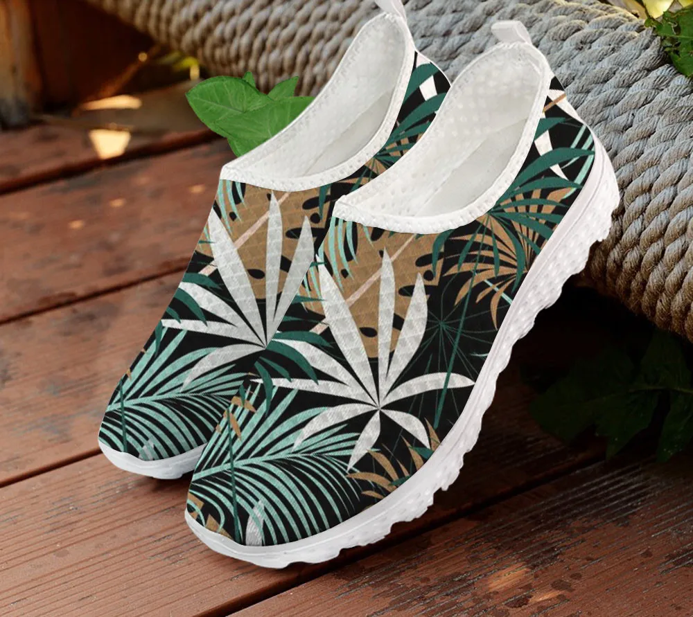 

INSTANTARTS Осенняя женская обувь на плоской подошве в повседневном стиле; Модные опавших листьев узор Прогулочные кроссовки для женщин; Обувь б...