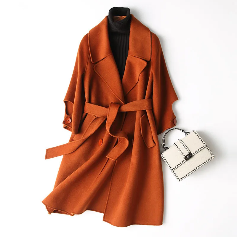 

Women Autumn Winter Coat 2023 New 80% Wool Coat Female Double Wool Jacket Outerwear manteau femme hiver 37125 WYQ1152