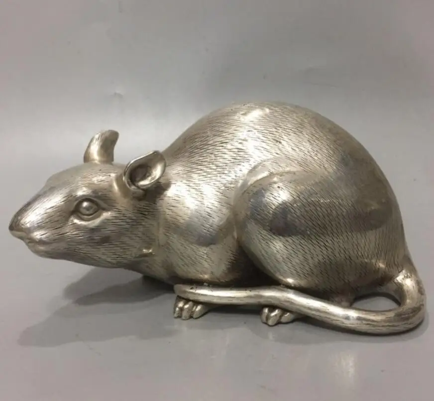 

China White copper mouse crafts statue