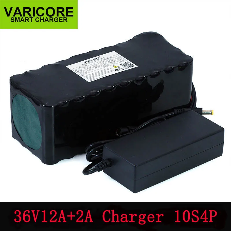 Е байка 36В 10S4P 12Ah 600W высокая мощность 42V18650 ионно литиевая аккумуляторная батарея