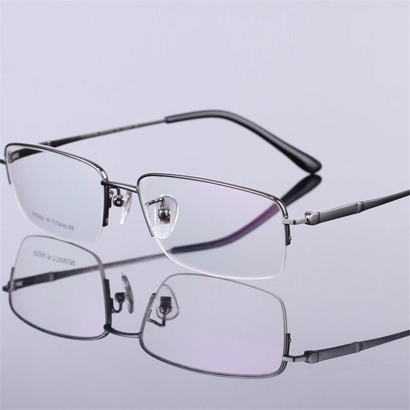 Оправа мужская из чистого титана полуободковая ульсветильник квадратная оправа