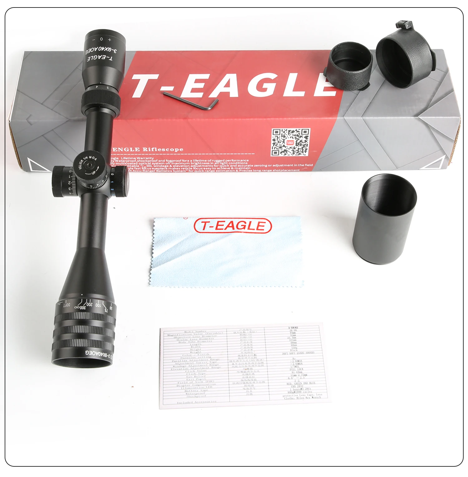 Тактический Оптический прицел Teagle EO 3-9X4 0 для охоты снайпера страйкбола красных