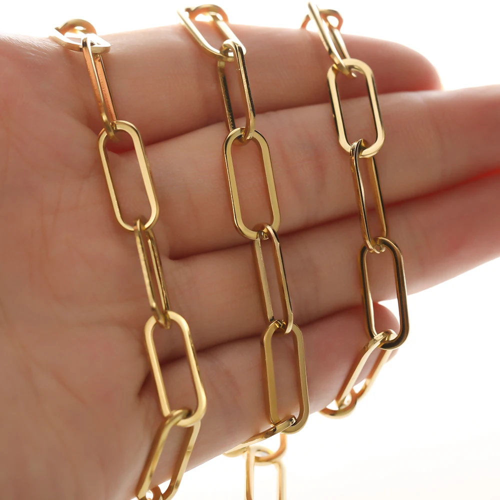 1 метр овальной формы из нержавеющей стали на плоской подошве звено цепи для