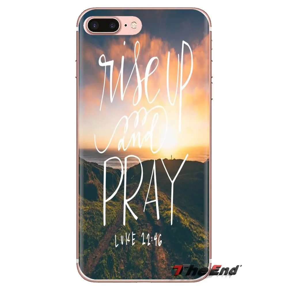 Чехол для iPhone XS Max XR X 4 4s 5 5S 5C SE 6 6S 7 8 Plus samsung Galaxy J1 J3 J5 J7 A3 A5 Rise up Pray God всегда работает |