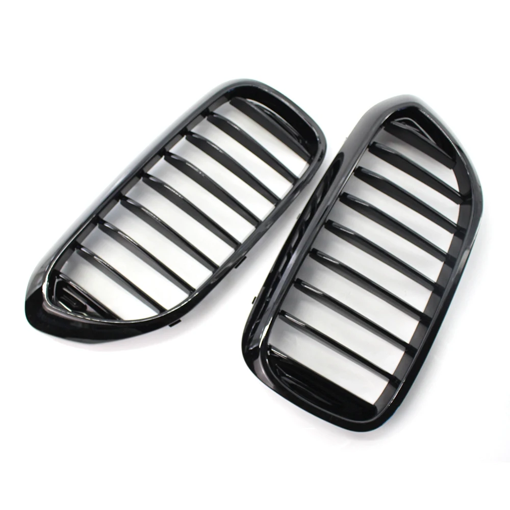 

1 Pair Front Kidney Grille for Bmw New 5 Series G30 G38 2018-2019 Grille Gloss Black Front Bumper Slat Grill