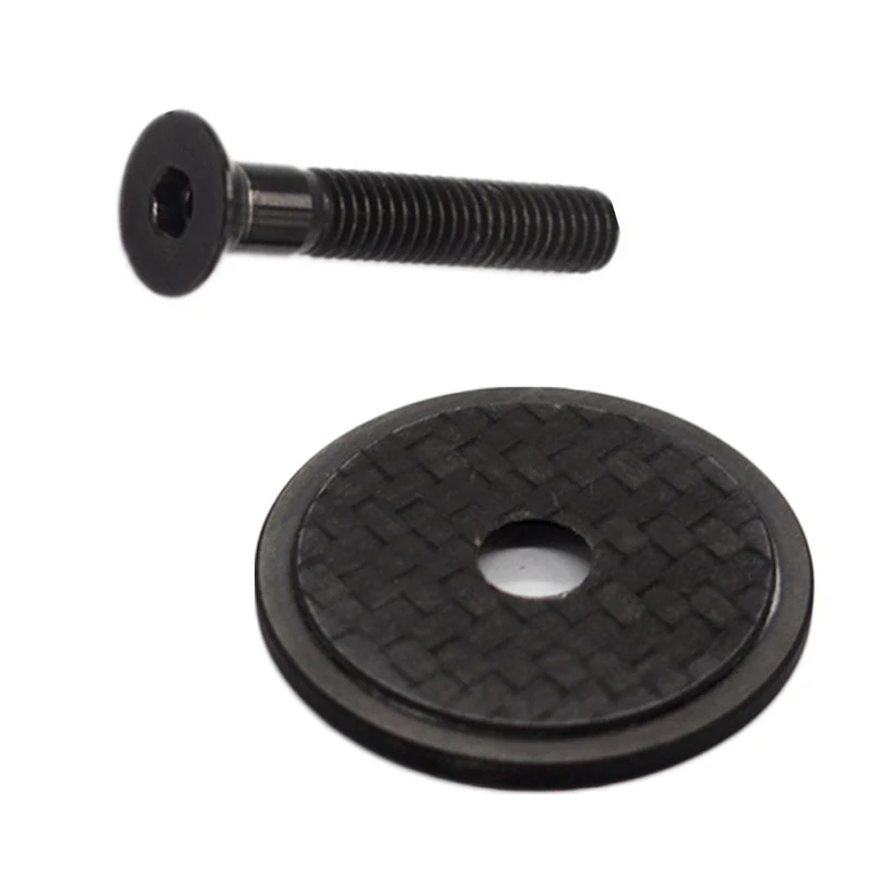 Верхняя крышка штока велосипедной гарнитуры из углеродного волокна с болтом