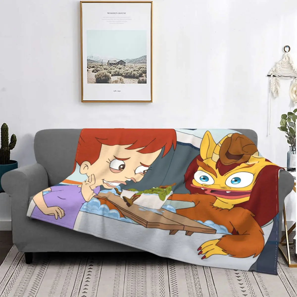 

Big Mouth Steve Adult Animated Blankets Coral Fleece Plush Decoration Bedroom Bedding Couch Bedspread