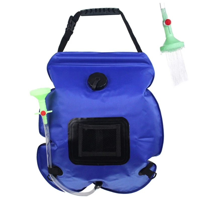 

Solar Powered Camping Shower Bag 20L Heating Outdoor Travel Portable Sun Shower Water Bag for Summer Beach Swimming Climbing