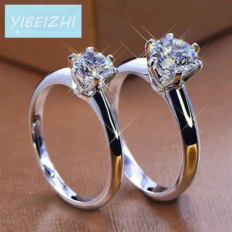 

Кольцо с муассанитом 1ct d женское, роскошное обручальное Ювелирное Украшение с бриллиантом, цвет под серебро