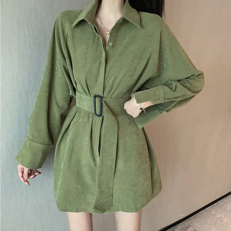 Женская Вельветовая рубашка свободного покроя модная черная с длинным рукавом и