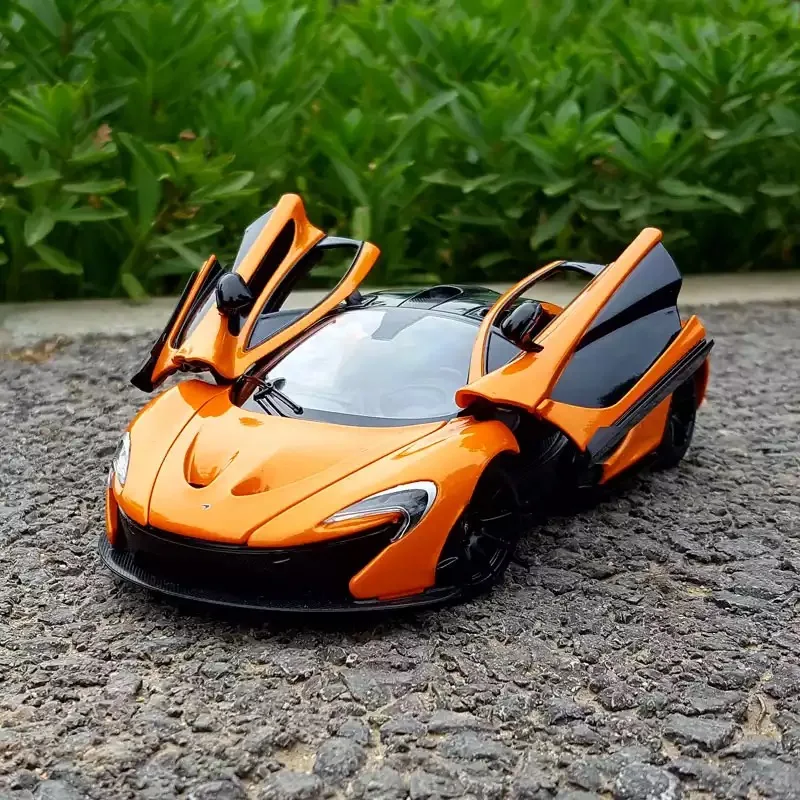

Суперспортивная модель автомобиля McLaren P1, модель автомобиля из сплава, коллекция металлических украшений, высокая модель, подарок на день р...