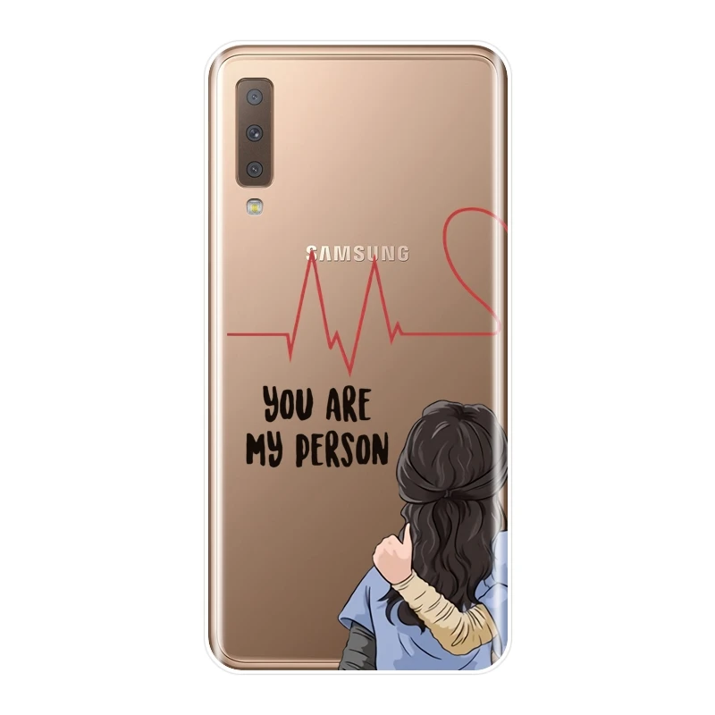 ТПУ задняя крышка для Samsung Galaxy A3 A5 A7 2016 2017 серый анатомический силиконовый чехол