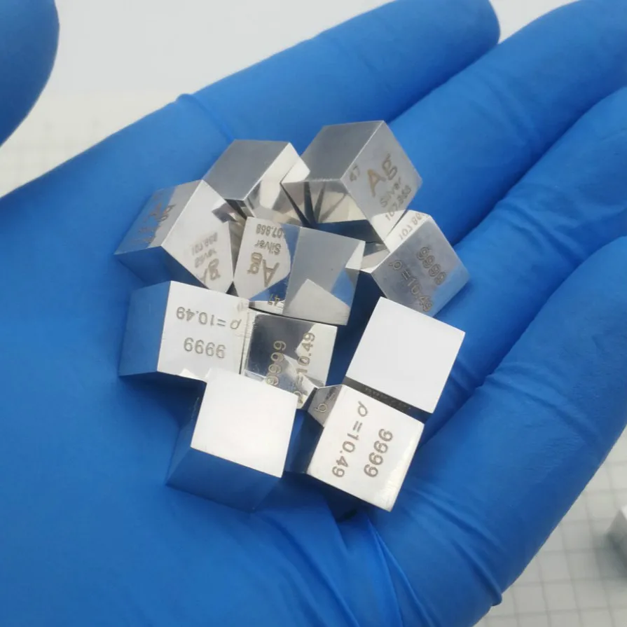 Чистое Серебро 10 мм куб для коллекции элементов Ag блок плотности 99.99% ручная