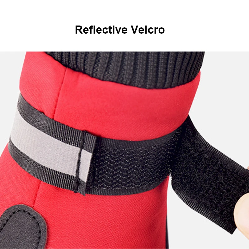 

Reflective Waterproof Anti-slip Winter Shoes For Large Dogs Warm Dog Paw Protectors Dog Ankle Boots Rain Snow Boots Pet Products