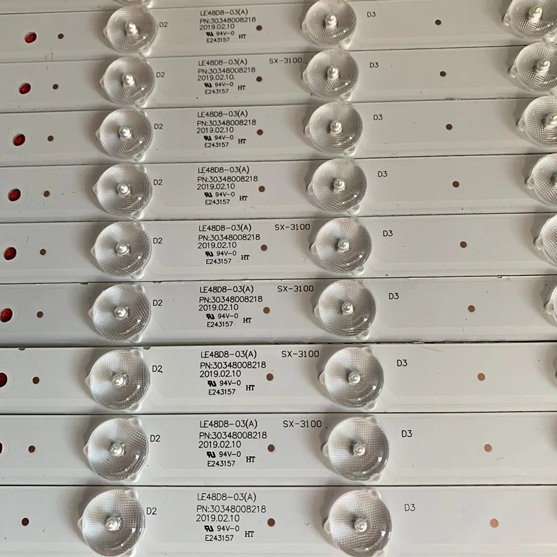 

10PCS/Kit LED Strip 8lamp LE48D8-03(D) 30348008220 For Haier LE48G520N LE48A30G LS48H310G LE48B510F LE48A31 LSC480HN10 LT-48M640