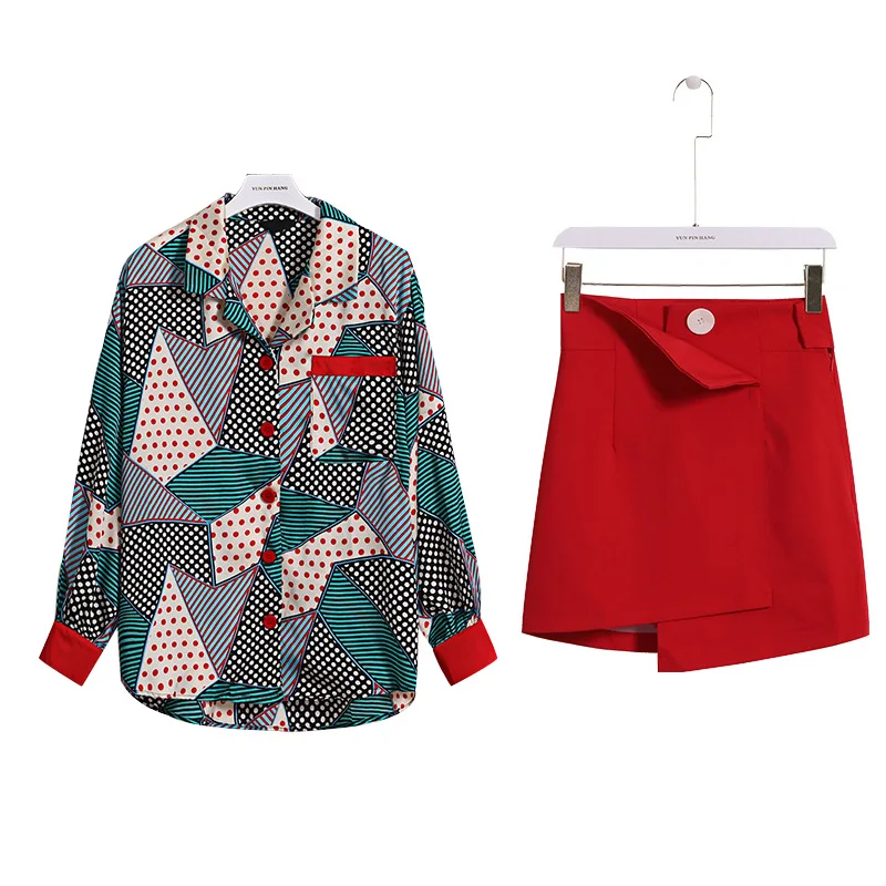 Осенний Женский комплект из двух предметов Trytree повседневный однобортный Топ с