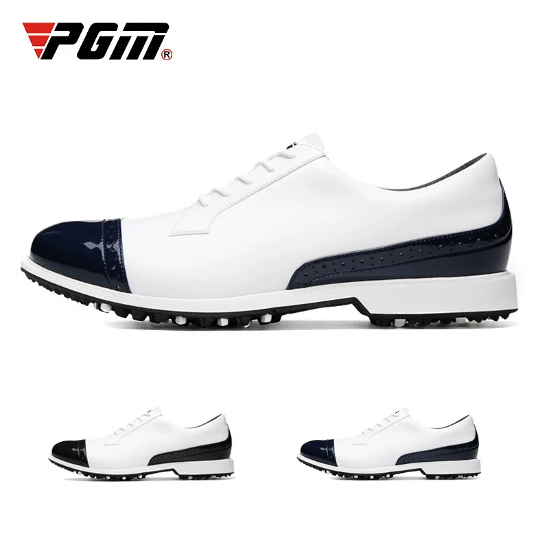 PGM Golf Shoes Men Outdoor Waterproof Sneakers Breathable Non-slip Spiked Shoes Breathable Sports Training Casual Shoes D9100