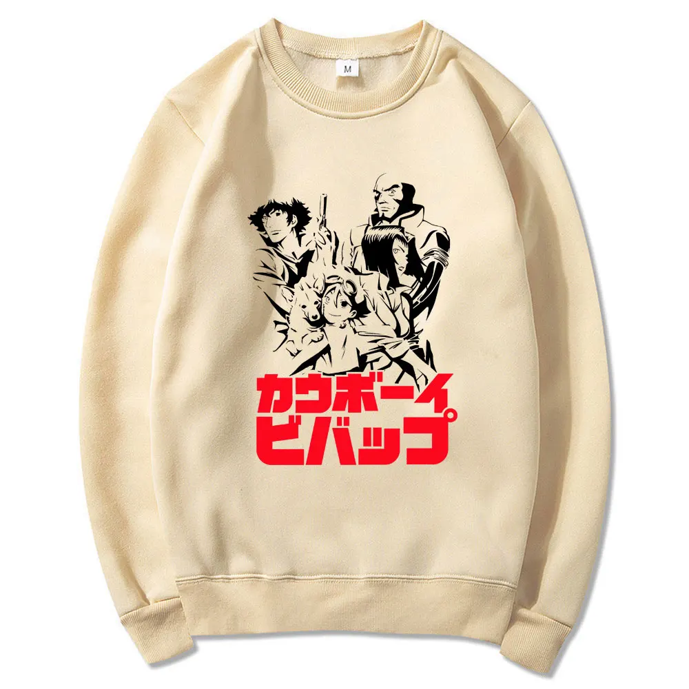 

90s Comics Cowboy Bebop Sweatshirt Man Oversized Hip-hop Style Pullover Spring Autumn Male Casual Loose Sweatshirts Sportswear