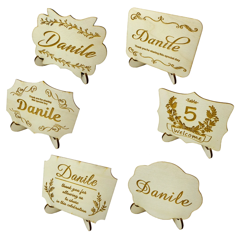 50 шт. деревянные карточки для сиденья с различными именами|Украшения своими