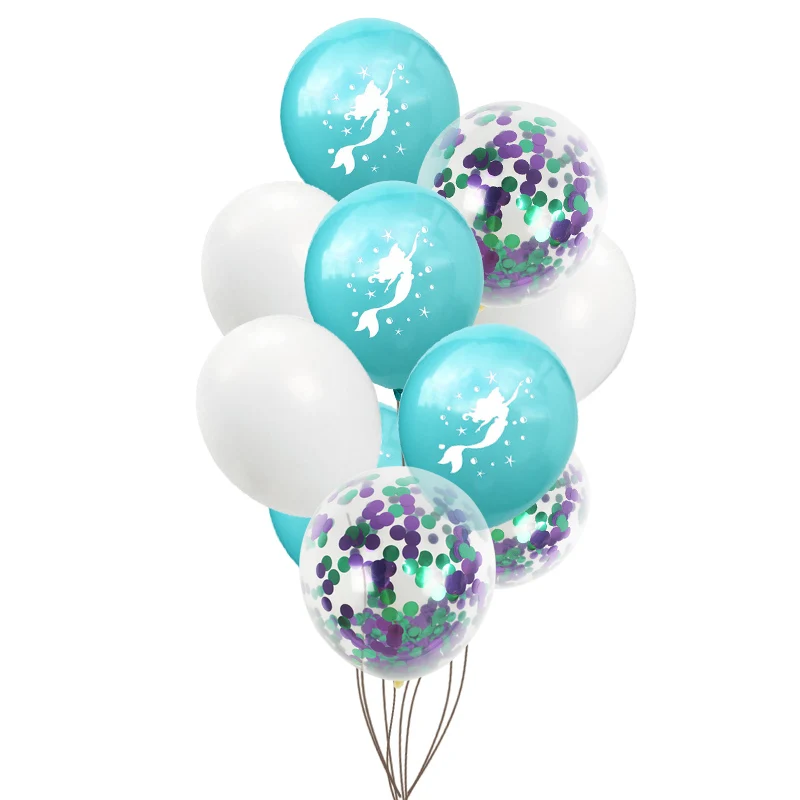 mermaid CF set 4 Новое платье в стиле Русалочки с латексные воздушные шары конфетти воздушные шары Свадебные Globos дети День рождения украшения детский душ расходные материалы - Цвет: mermaid CF set 4