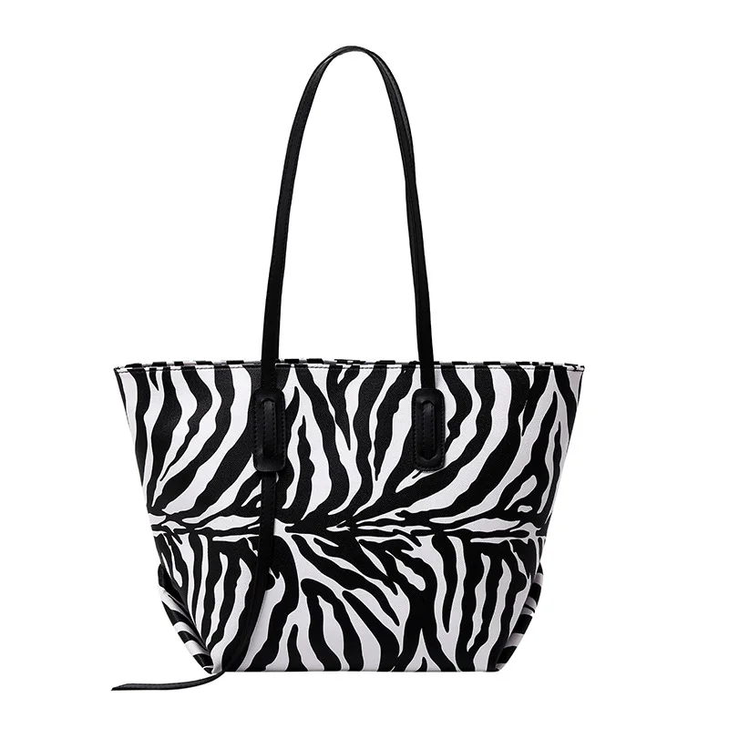 

2021 New Cow Pattern Design Large Capacity Shoulder Bags for Women Winter Pu Leather Big Tote Bag Trend Branded Female Handbags