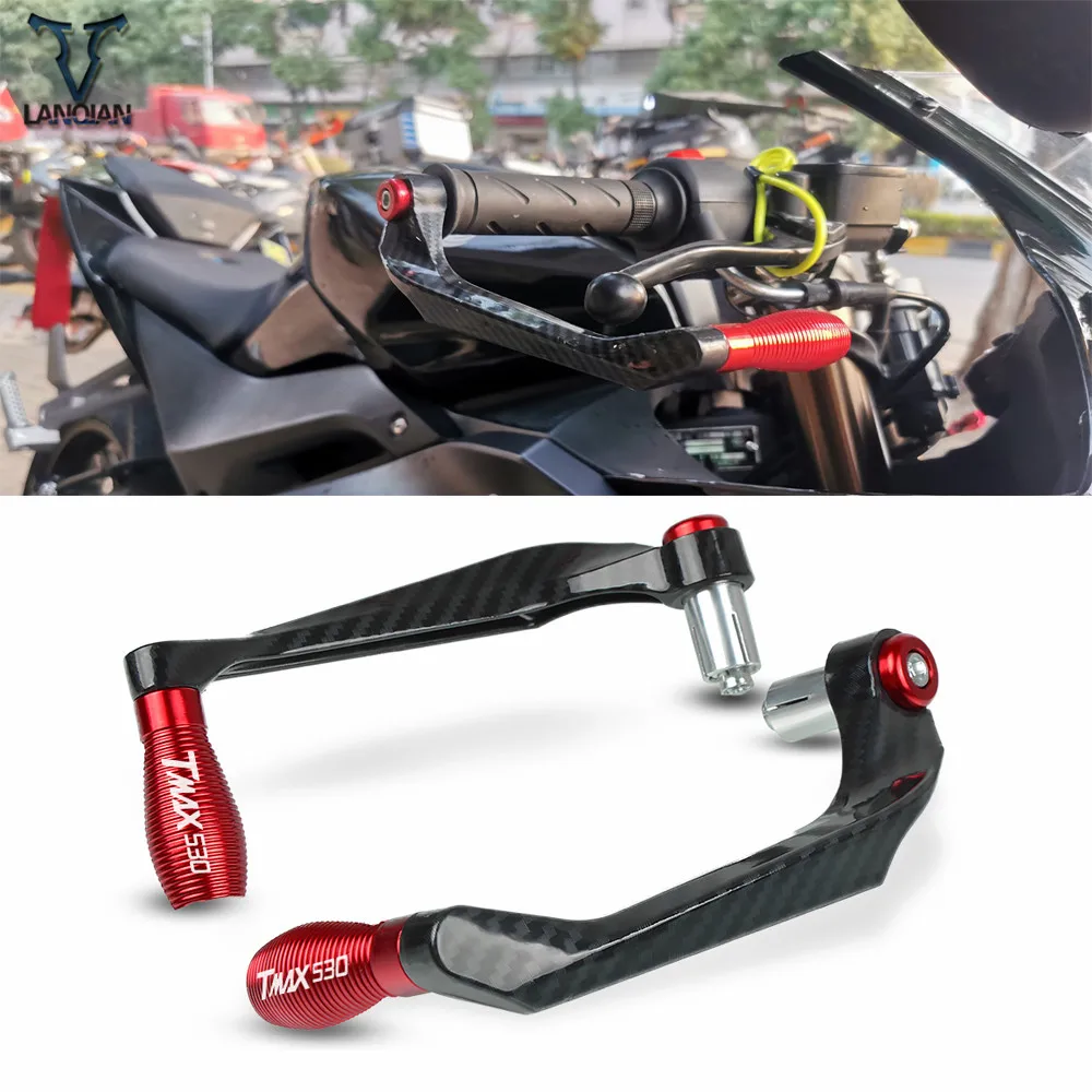 

For YAMAHA TMAX 530 Motorcycle 7/8" 22mm Lever Guard Handlebar Grips Guard Brake Clutch Levers Protector Accessories WITH LOGO