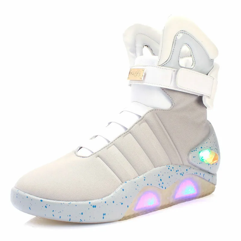 7 ipupas/Новинка; мужские ботинки; Светящиеся кроссовки с зарядкой от USB; air mag; обувь для мужчин и женщин; обувь для вечеринок; ботинки «Назад в будущее»