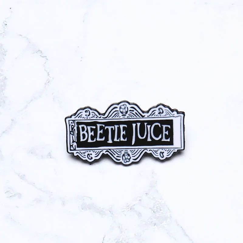 Beetlejuice эмалированные булавки комедия фильм ужасов значки Броши нагрудные