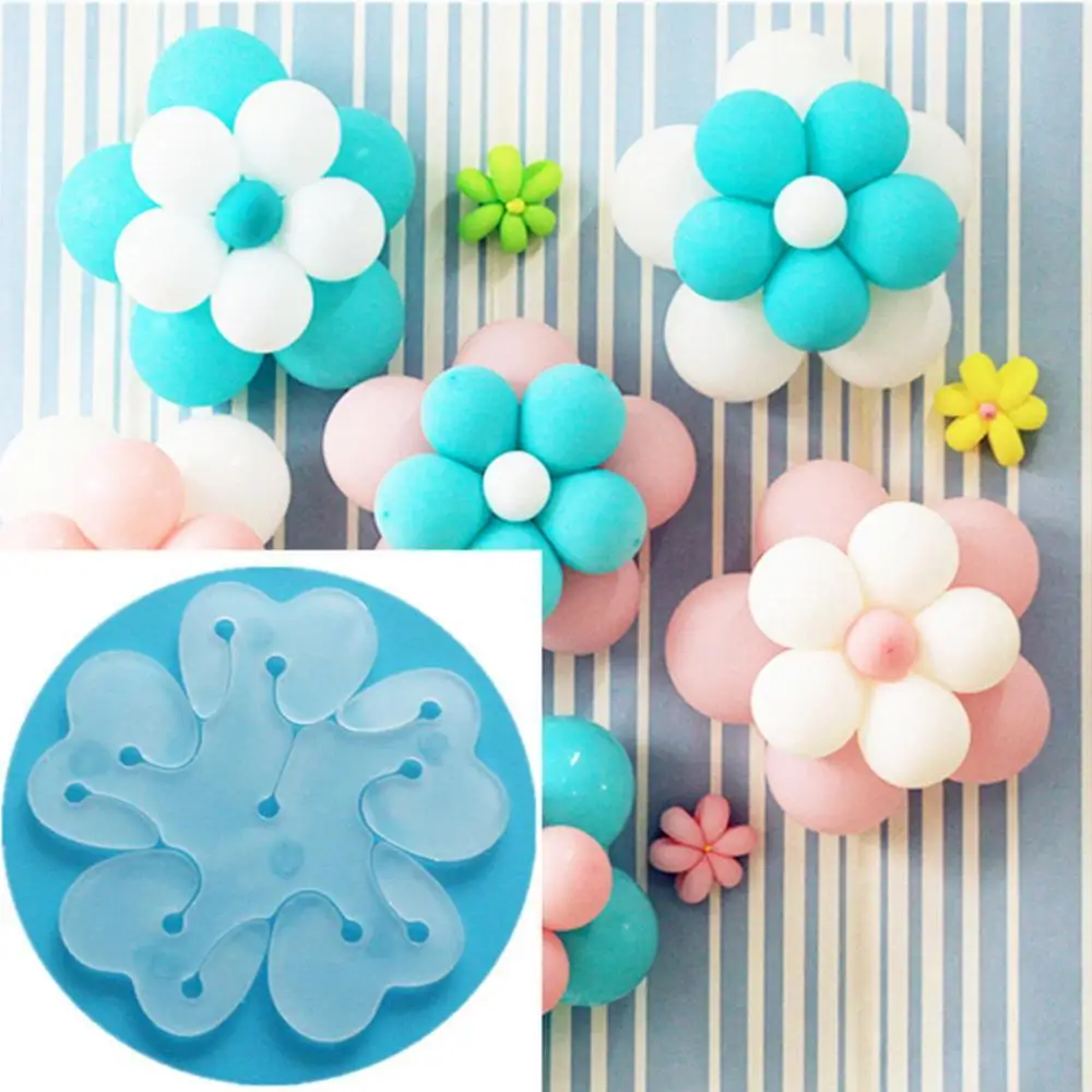 

10Pcs Balloon Clips Holder Sticker Flower Shape Wedding Birthday Party Supplies