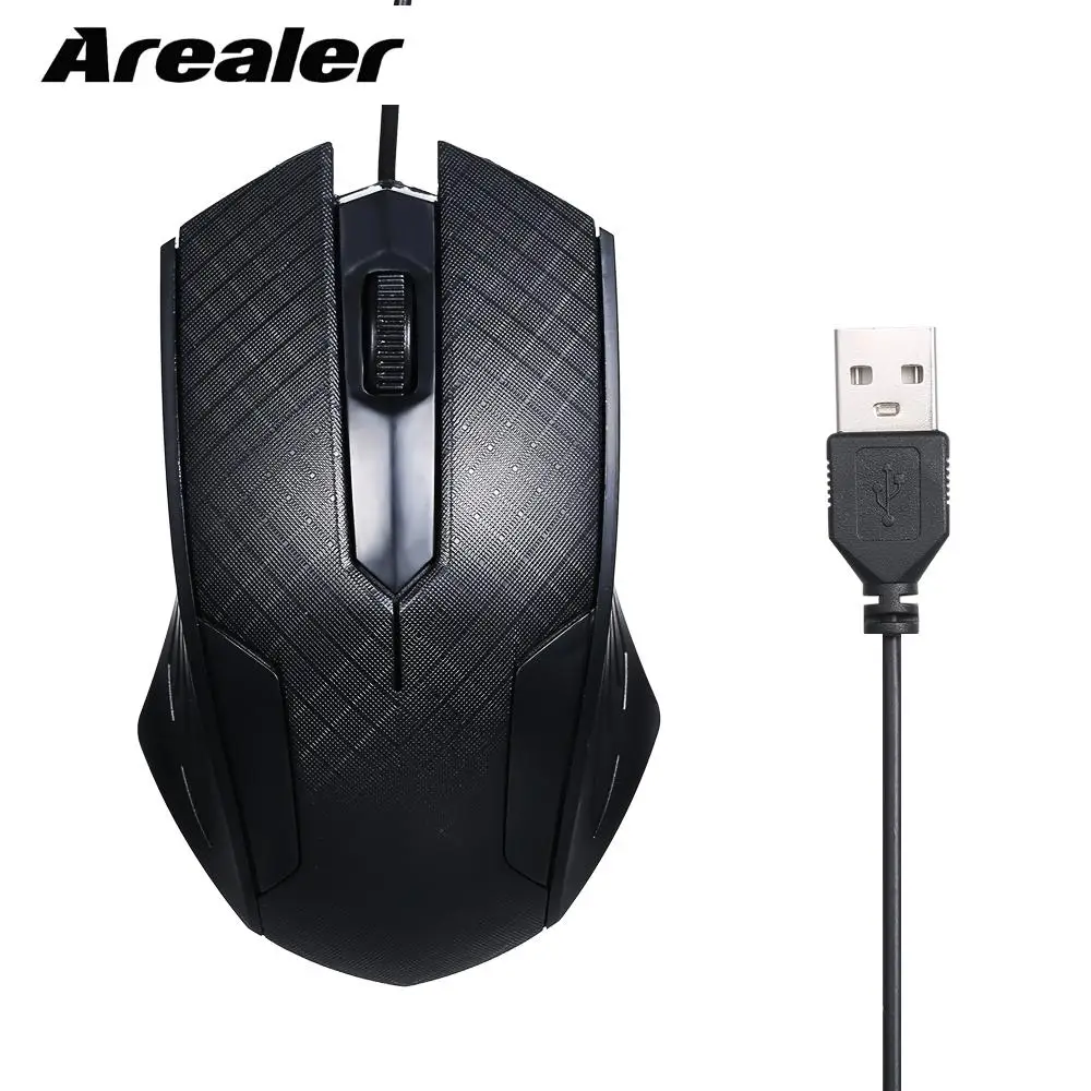 Arealer 1600 точек/дюйм Мышь 3 кнопки USB Проводная оптическая игровая Мышь с 1,1 M шнур мыши Совместимость с Windows 7/8/10/XP MacOS