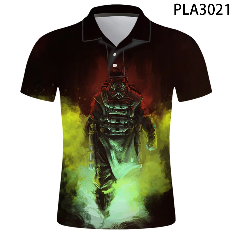 

Мужская летняя рубашка-поло Apex Legends, Повседневная рубашка-поло с 3D принтом, классная рубашка-поло в стиле Харадзюку с коротким рукавом, новин...