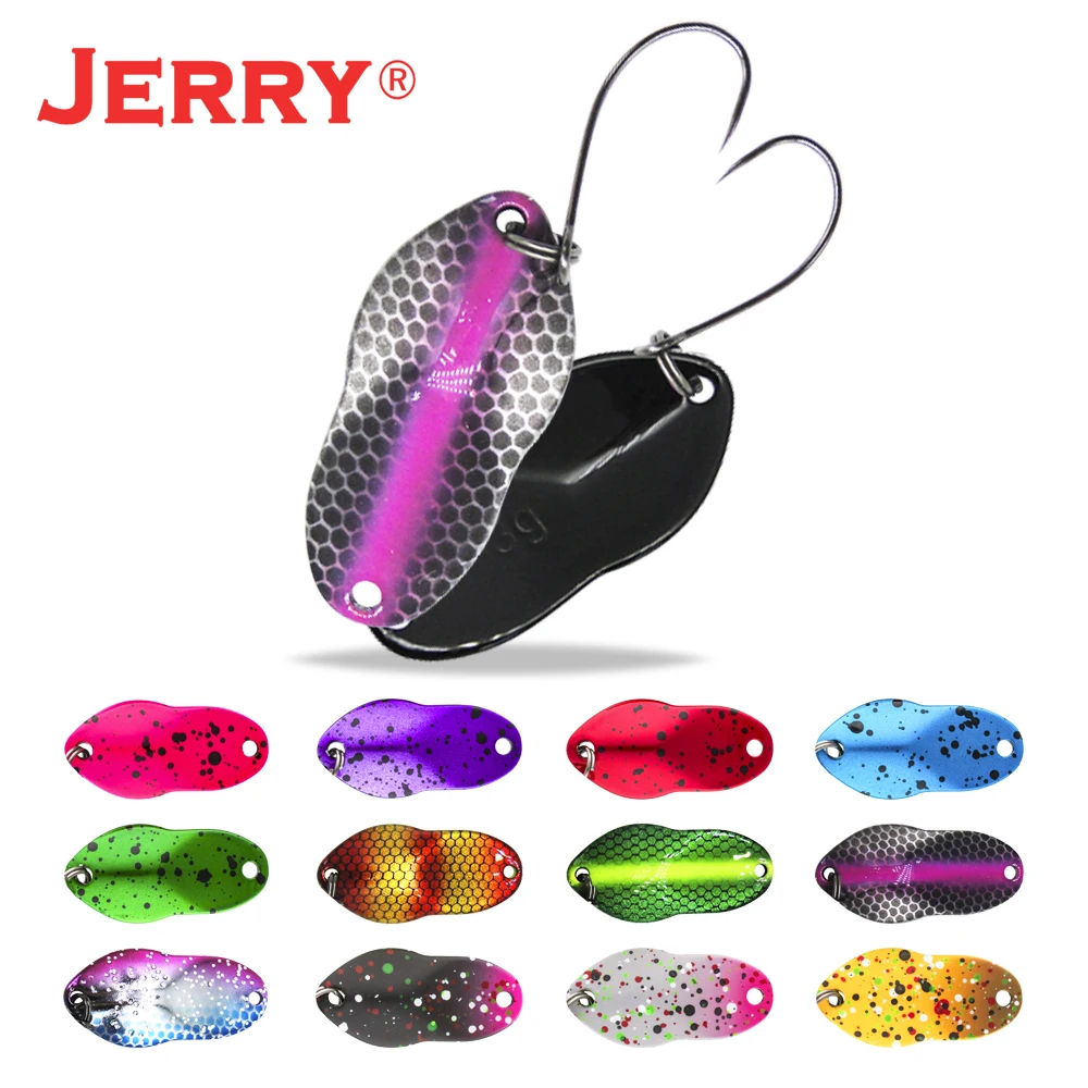 Jerry 2 г 3 г микро рыболовные приманки сверхлегкие латунные металлические жесткие приманки один крючок пресноводная зона форель Щука окунь ложка безделушка pesca