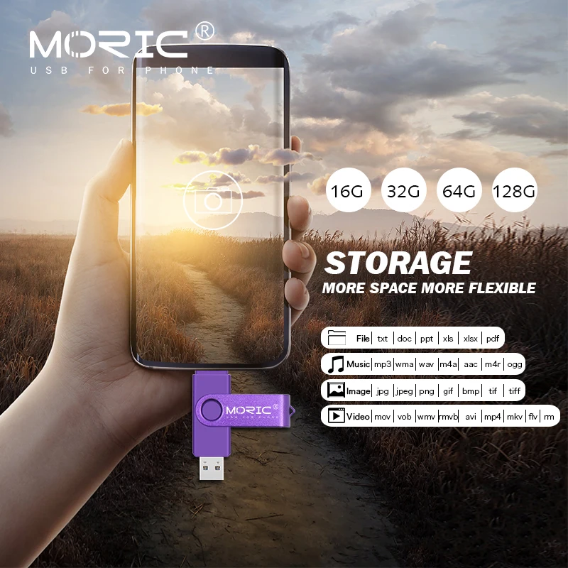 

Two-side mobile phone USB Flash Drive 128gb 64gb usb 32gb pen drive 16gb Type-c usb memory stick 4gb 8gb Usb 2.0 pendrive