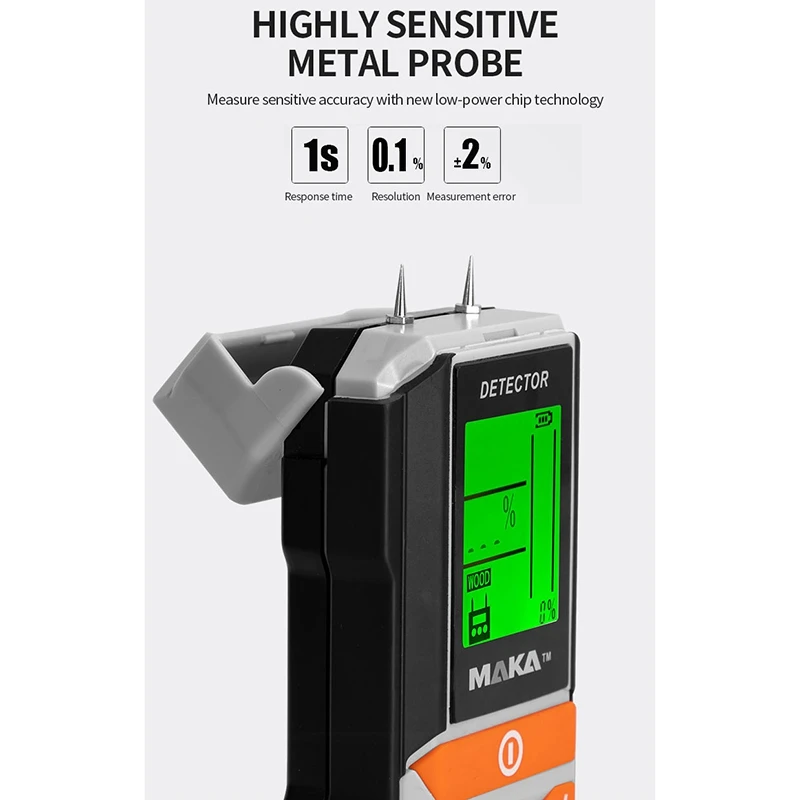 MAKA MKL-D05 4 in 1 Multifunctional Wall Scanner Digital Metal Wood Moisture Detector AC Voltage Cable Wire Finder | Инструменты
