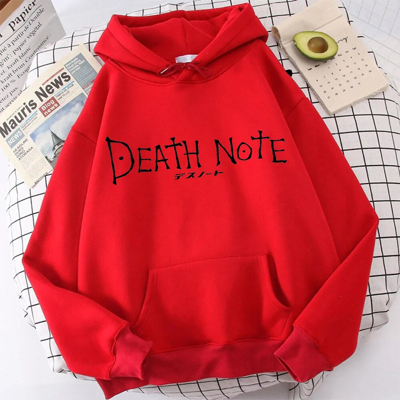 Japanese Anime Death Note Hoodies Men Kawaii Cartoon Sweatshirts Bleach Ichigo Graphic Hoodies Misa Manga Tops Unisex male