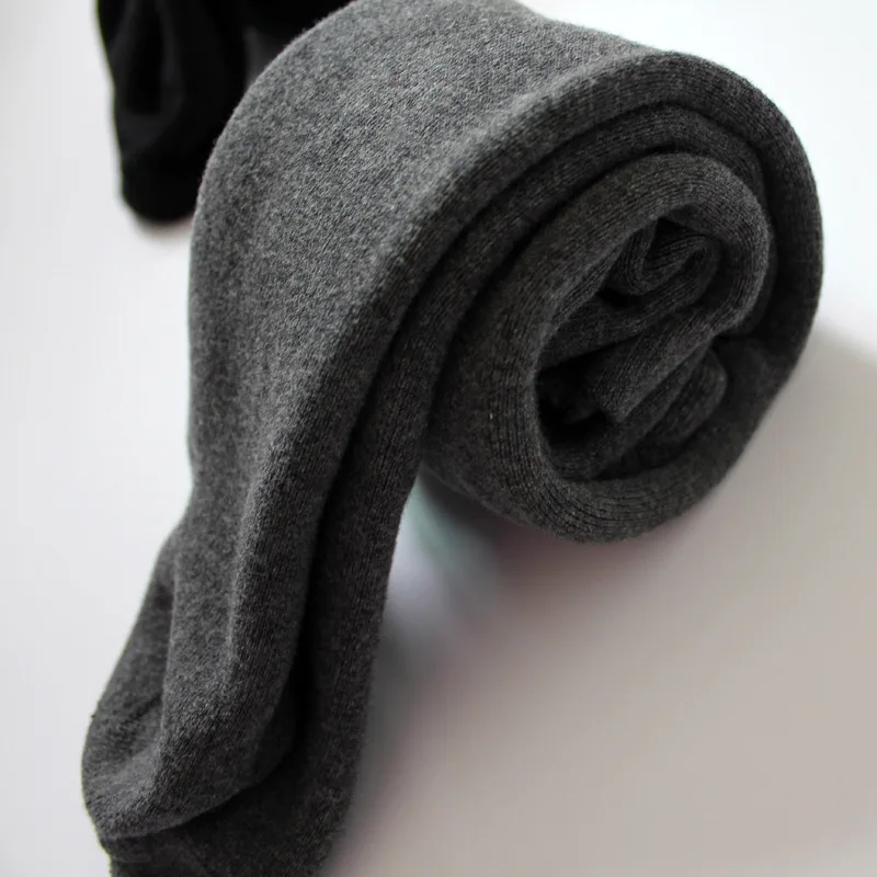 Колготки для девочек хлопковые плотные детские чулки черные белые серые