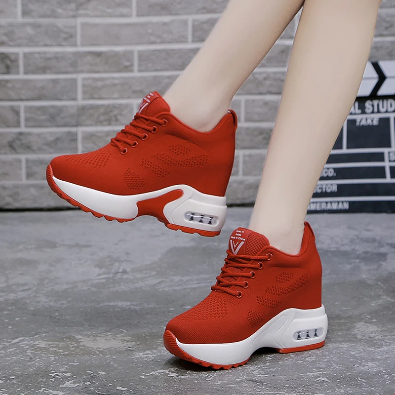 Для женщин кроссовки 2019 сезон: весна–лето на высоком каблуке 11 см женская