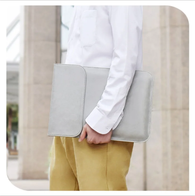 

PU Leather Laptop Sleeve Bag 11.6-12 13.3 14.1-15.4 Inch Waterproof Notebook Case Sleeve For Macbook Huawei Pro Xiaomi