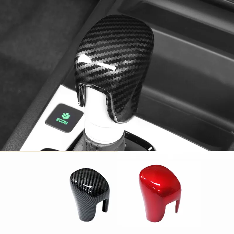 

For Honda Fit Jazz 2020 2021 Accessories Car gear shift lever knob handle cover Cover Trim ABS Matte/Carbon fiber Styling 1 PCS