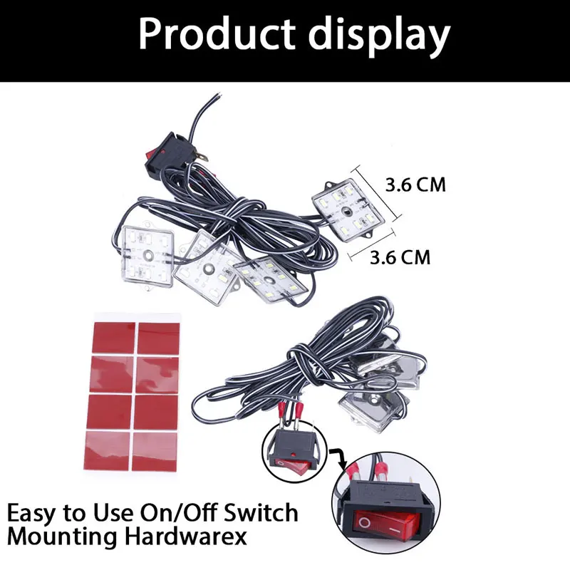 8 шт. светодиодные лампы для чтения Универсальный красный/задний свет коробки FORD