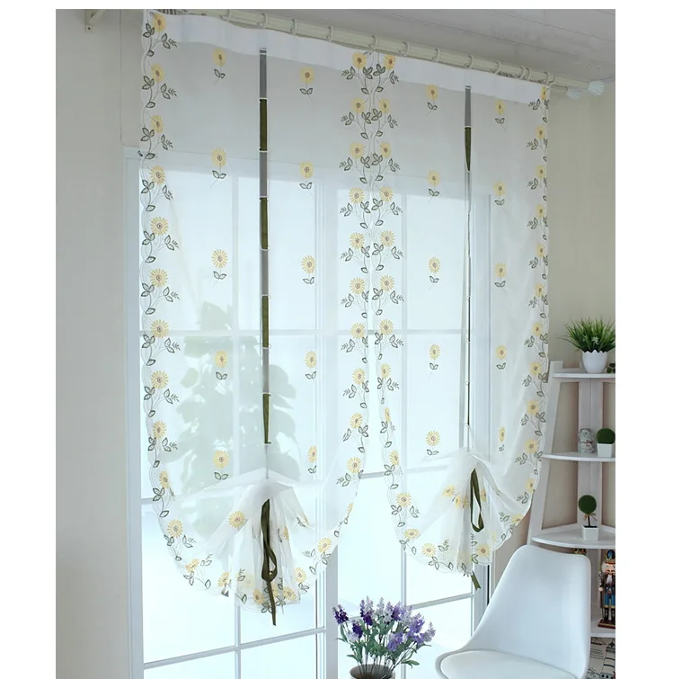 1 шт. вуаль из полиэстера с вышитой ромашкой в римском стиле для дома европейском