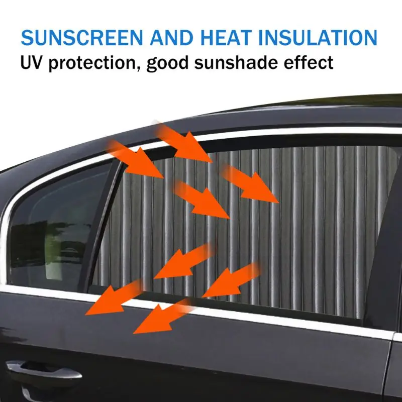

Car rear Window Curtain, Car Interior Sun Shade Window Curtain Adjustable Windsh Y4UA
