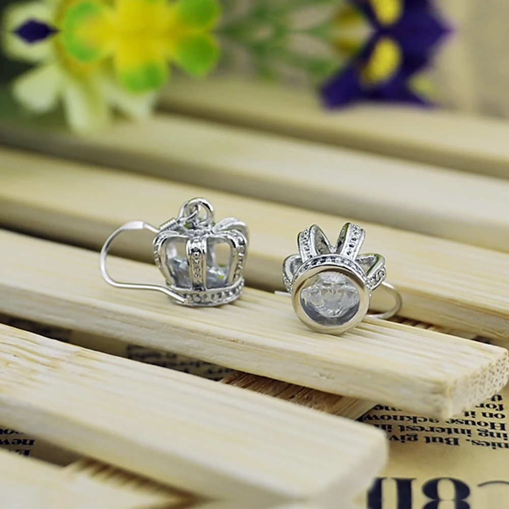 Женские серьги гвоздики из серебра 925 пробы с цирконом|earring frame|earring 925earring discs |