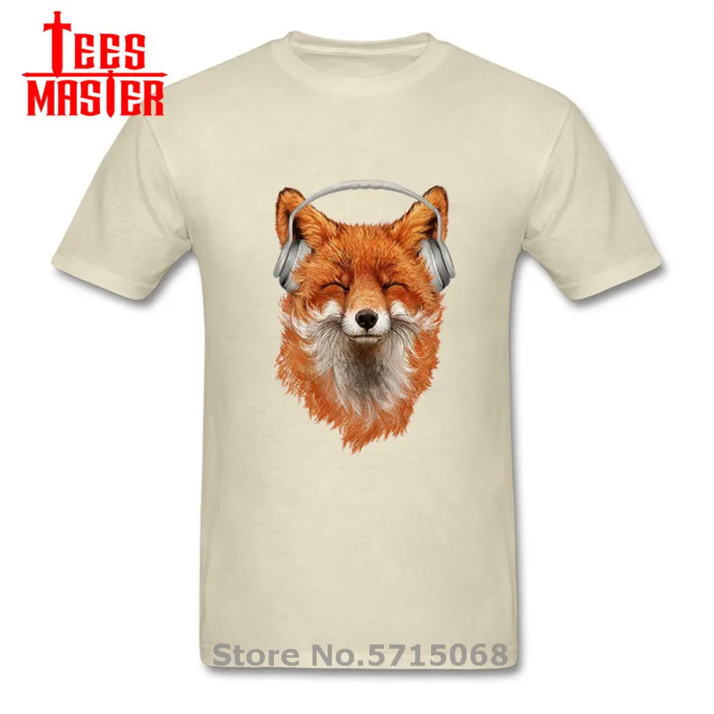 Музыкальный лисы футболка для мужчин рок с музыкальной тематикой Kawaii в стиле