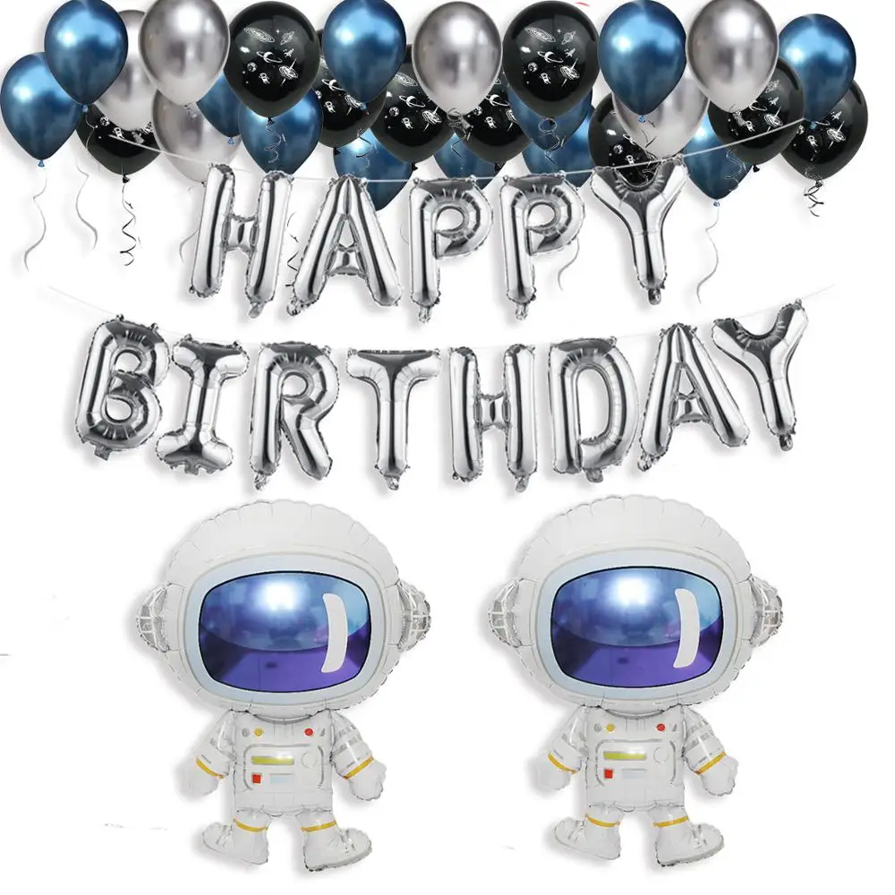 Космическая вечеринка космонавты и ракеты фольга шары галактика системы