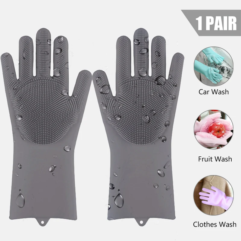

1 пара резиновых кухонных перчаток для мытья посуды, мытья посуды, фруктов, перчаток для кухни, автомобиля, домашних животных, домашних перча...