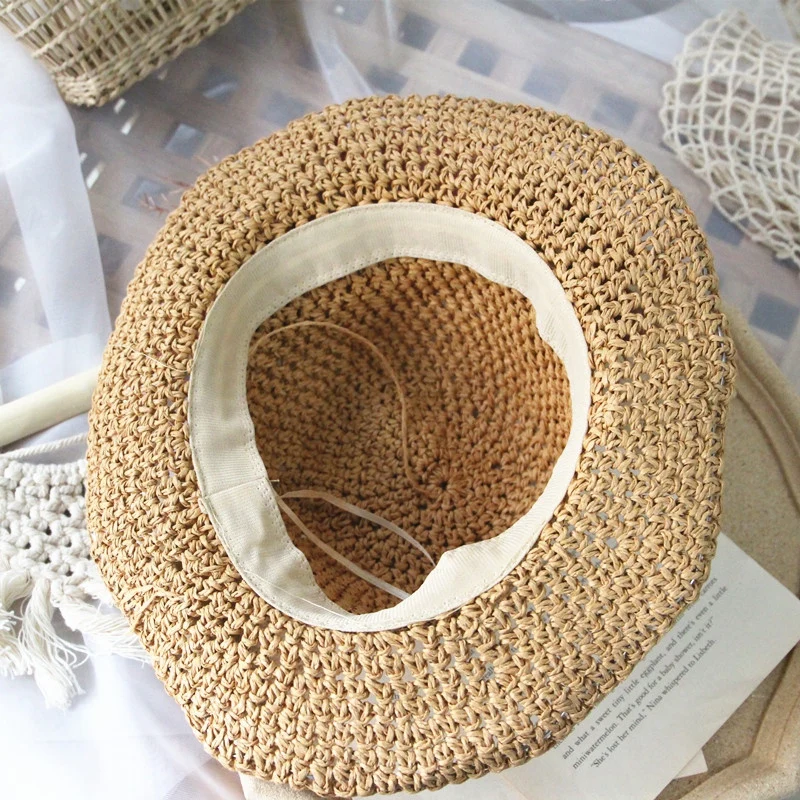 

2020 Girls Summer New Hats New Straw Baby Sun Hat With flowers Kids Summer Hat wave Brim Sunbonnet Children Straw Hats