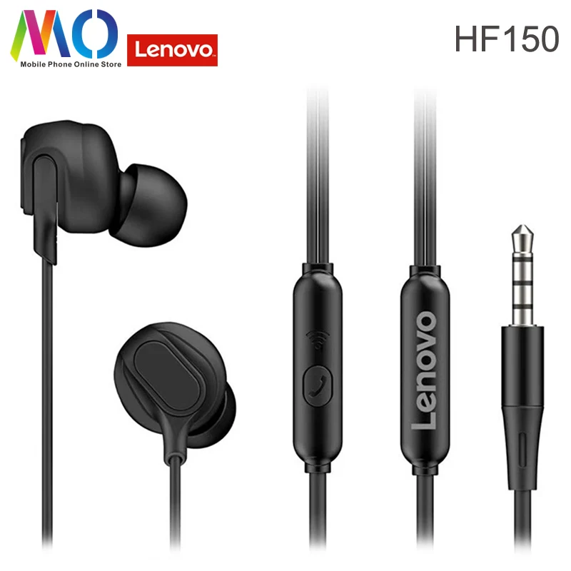 Оригинальные наушники Lenovo HF150 3 5 мм гарнитура с микрофоном проводные стерео для